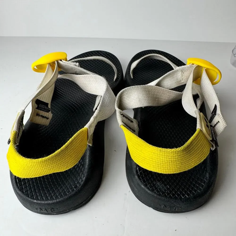 Chaco Z/1 Sandals Men’s M 8 Cream Yellow Vibram Hiking Sport Trail USA Assembled